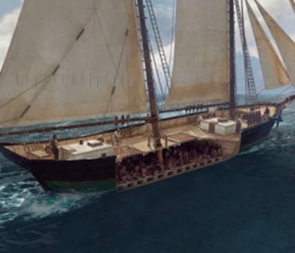 Goleta amb la que Falkner arriba a Buenos Aires