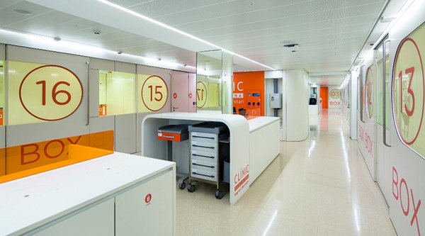 Un dels boxs on vaig passar una nit a Urgències