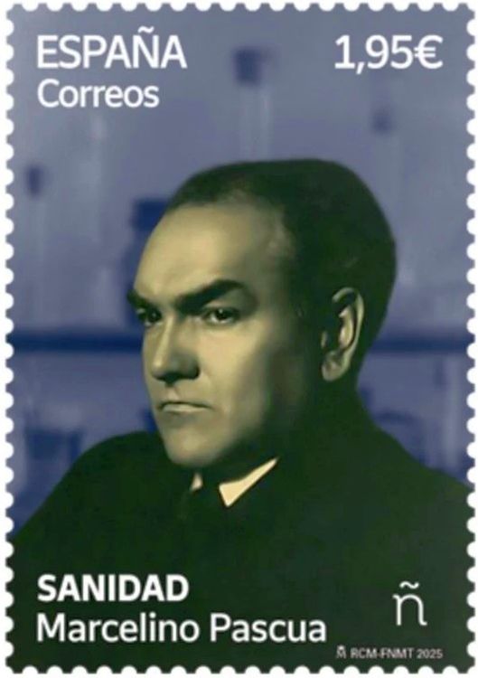 Segell amb la imatge de Marcelino Pascua