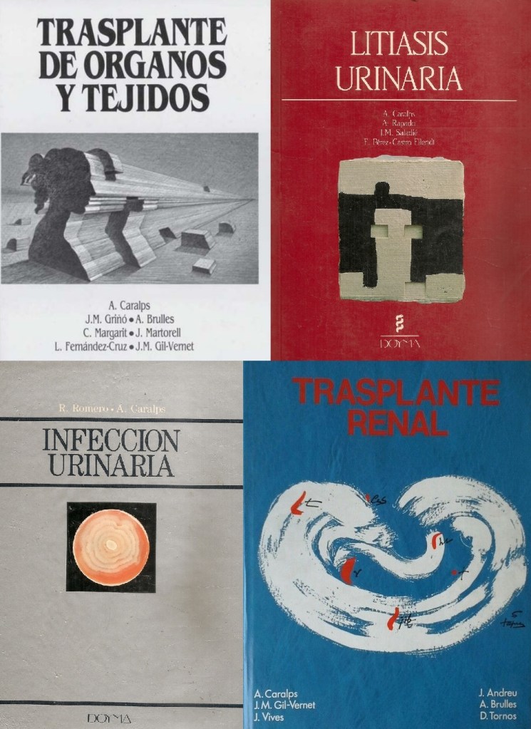 Portades de llibres d'Antoni Caralps de temes nefrològics