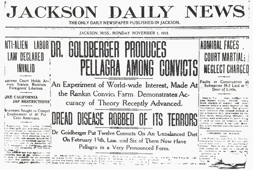 Nota de premsa comentant la investigació de Goldberger