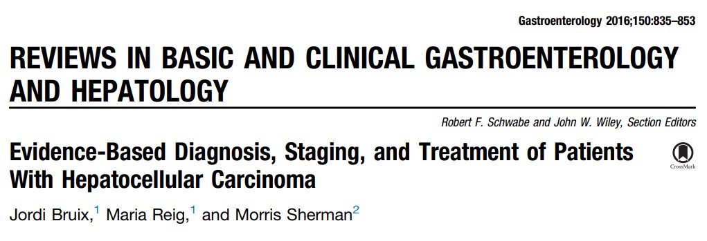 Article essencial sobre tractament del càncer de fetge, escrit amb la seva substituta en la direcció de la Unitat d'Oncologia hepàtica, Dra. Reig, i amb un dels oncòlegs hepàtics més importants del mon, el Dr. Sherman, publicat a Gastroenterology