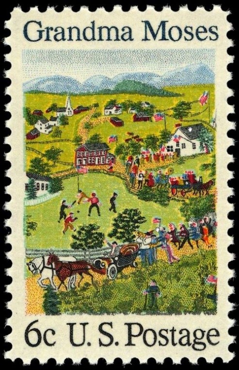 Segell postal en homenatge a Grandma Moses