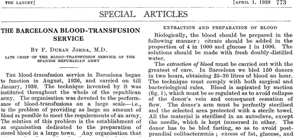 Publicació de Duran i Jordà a The Lancet