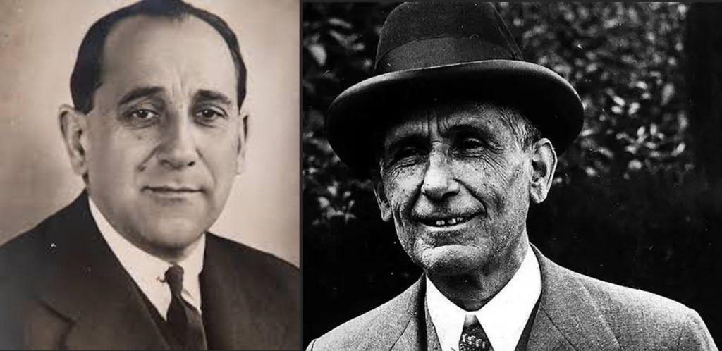 A l'esquerra, Manuel Corachan, i a la dreta, Pompeu Fabra