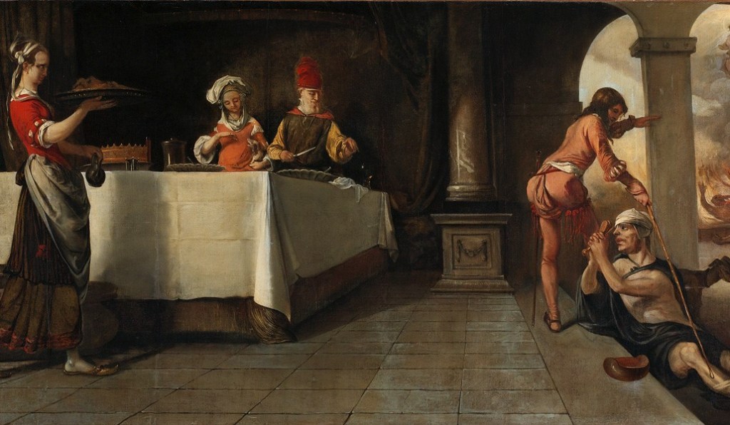 L'home ric i el pobre Llàtzer, de Barent Fabritius (Amsterdam Rijksmuseum)