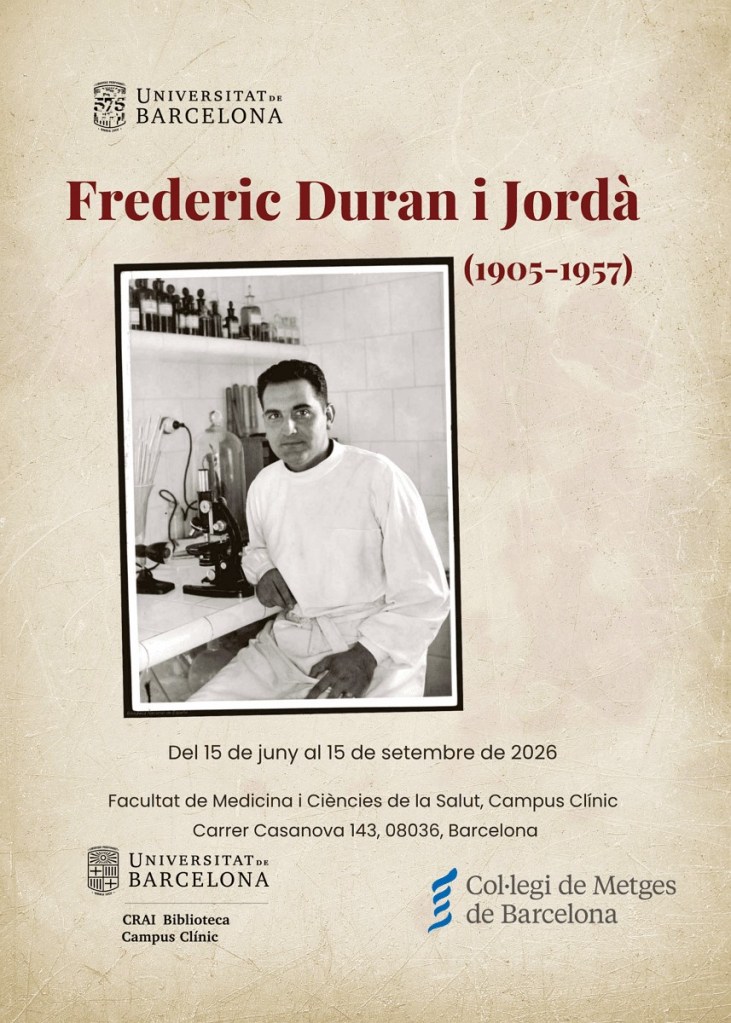 Cartell de l'exposició de Dr Duran i Jordà
