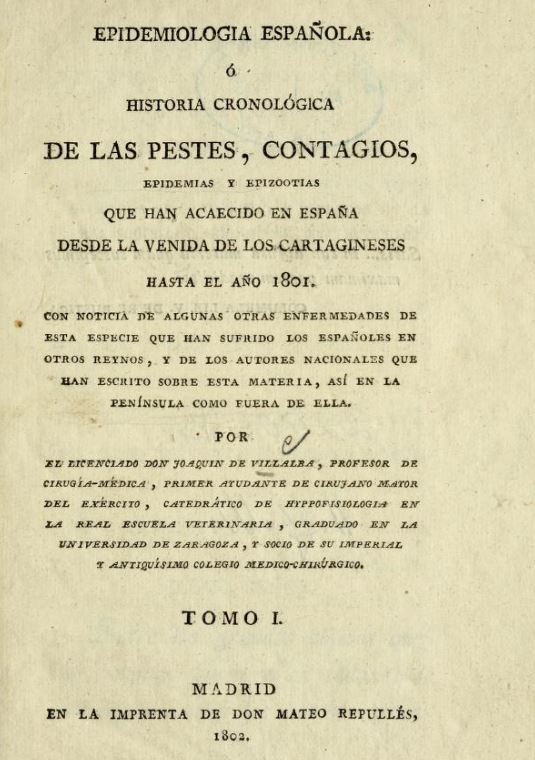 Edició 1802 del llibre de Joaquín de Villalba