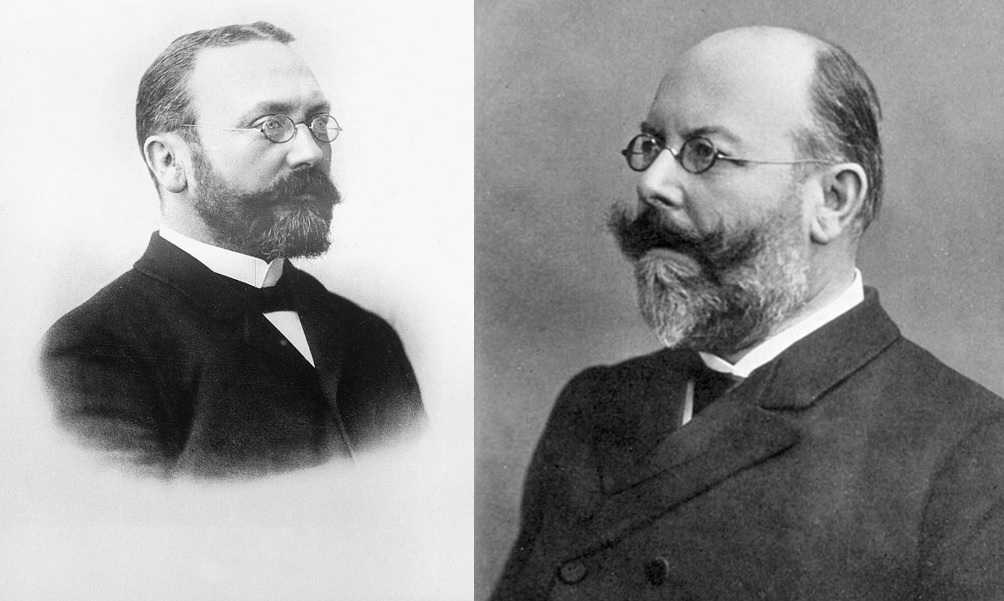 Drs Gaffky, a l'esquerra , i Löffler, a la dreta
